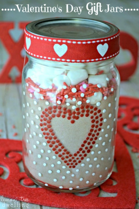 Valentine's Day Gift Jars make a perfect teacher gift!