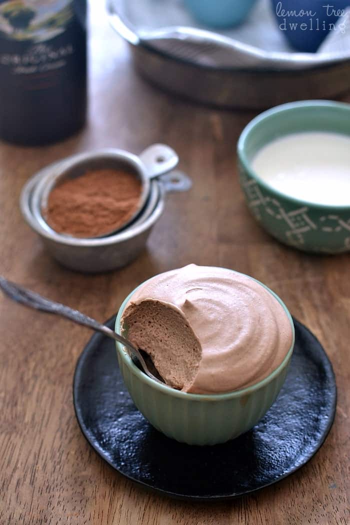 Bailey's Chocolate Mousse - deliciously light but so decadent!