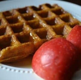 Pumpkin Spice Waffles are sure to please your family for breakfast.