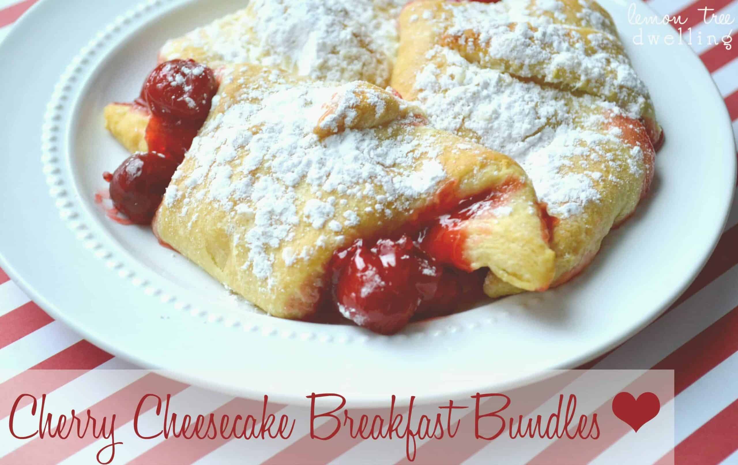 Cherry Cheesecake Breakfast Bundles are a decadent brunch item or a quick cherry dessert.