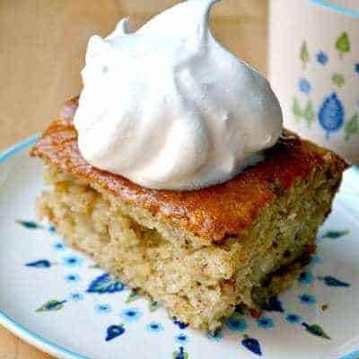 Grandma's Banana Cake is a moist and delicious cake, perfect for any occasion. Serve for a quick breakfast or for a holiday brunch menu.