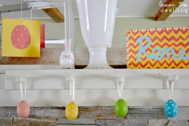 Easter Mantel Decor Lemon Tree Dwelling