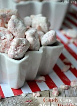 Candy Cane Muddy Buddies are a sweet and crunchy mint treat sure to please everyone over the holidays! Chocolate and Mint - It's pure peppermint perfection!