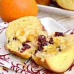 Cranberry Corn Muffins with Sweet Orange Honey Butter blend a classic corn muffin with cranberries and top it with sweet orange honey butter.