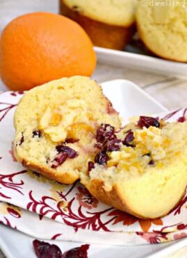 Cranberry Corn Muffins with Sweet Orange Honey Butter blend a classic corn muffin with cranberries and top it with sweet orange honey butter.