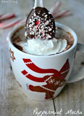 Peppermint Mocha Dipped Spoons