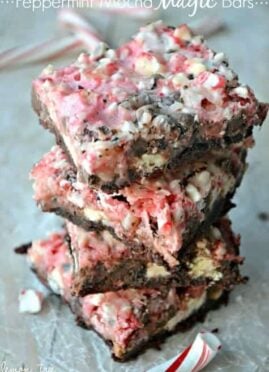 Peppermint Mocha Magic Bars are a true taste of heaven. These 7-Layer Magic Bars are decked out from top to bottom in the delicious flavors of chocolate and peppermint, with just a hint of mocha to top it all off.