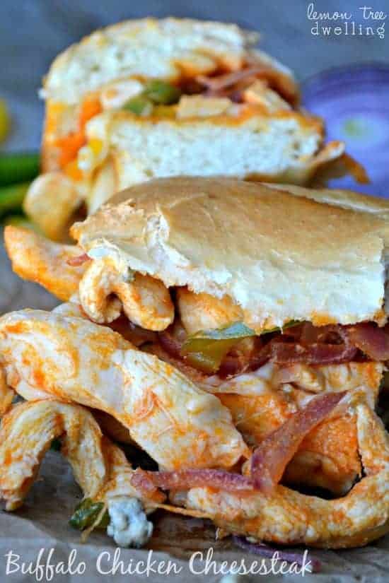 Buffalo Chicken Cheesesteaks combines two delicious flavors into this game day sandwich