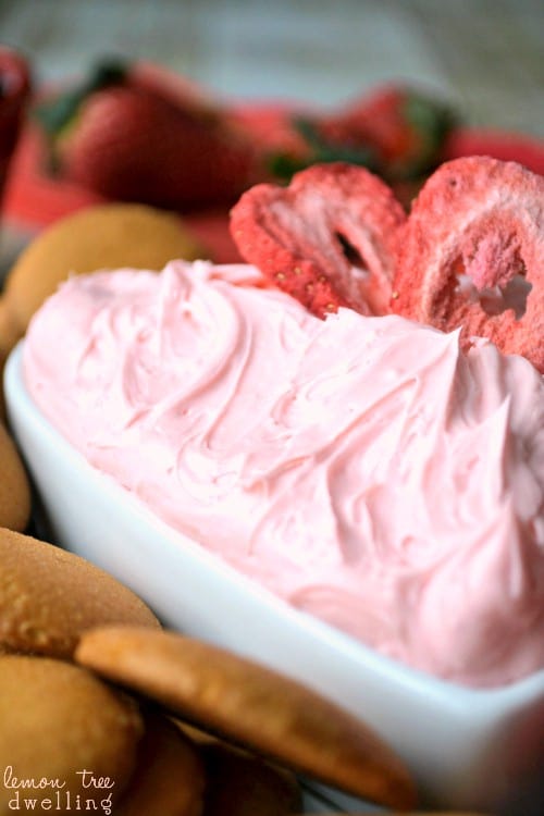 Creamy Strawberry Dip is a quick, flavorful treat perfect for dipping cookies, graham crackers, chocolate, or fresh strawberries!