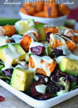 Loaded Sweet Potato Tot Salad is chock full of deliciousness