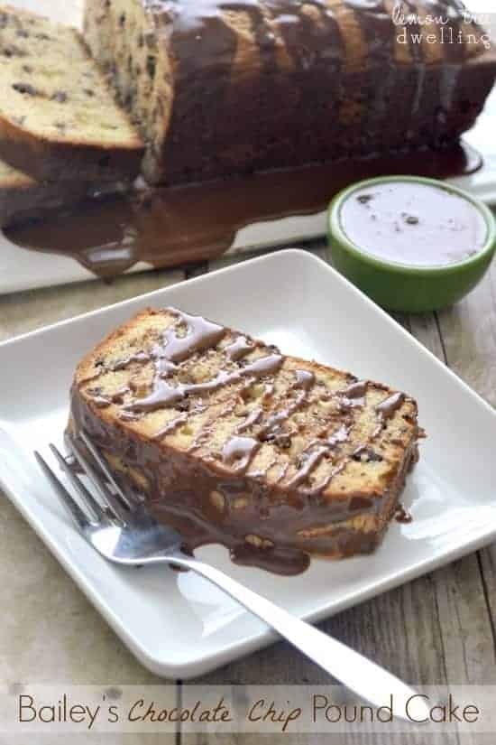 This Bailey's Chocolate Chip Pound Cake is a perfect quick Sunday breakfast or an easy portable snack.