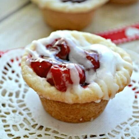 Cherry Pie Cookie Cups