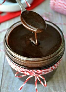 This Homemade Chocolate Sauce is made with just 5 ingredients and perfect for drizzling on all your favorite desserts!