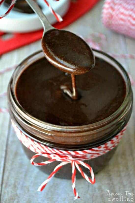 This Homemade Chocolate Sauce is made with just 5 ingredients and perfect for drizzling on all your favorite desserts!