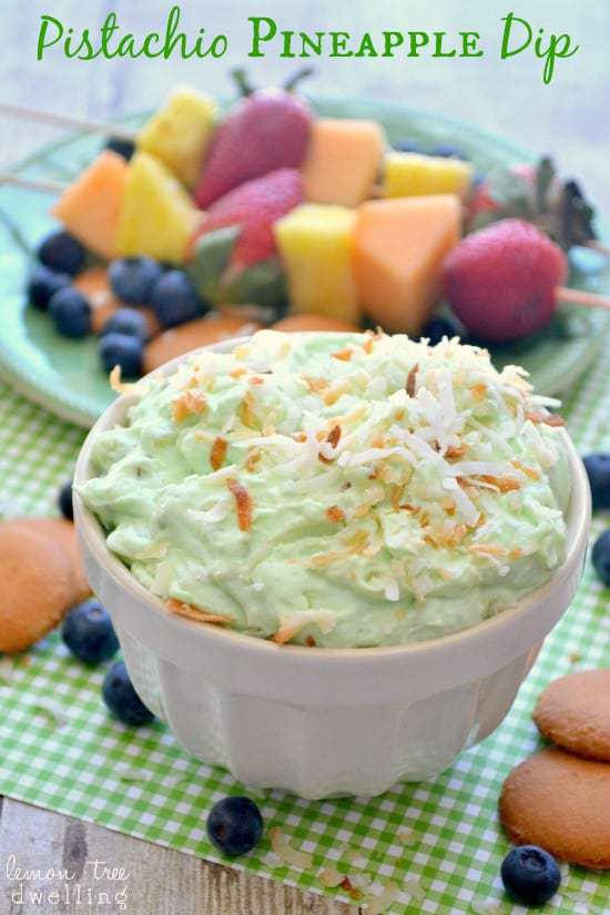 Pistachio Pineapple Dip is a dessert dip to die for! It's a deliciously sweet, creamy dip made with just 5 ingredients.