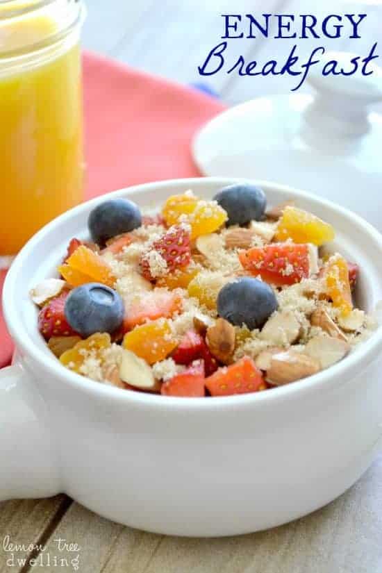 This Energy Breakfast is full of delicious nutrient packed berries and iron rich cream of wheat. This energy packed breakfast bowl will tempt your taste buds and boost your spirits!