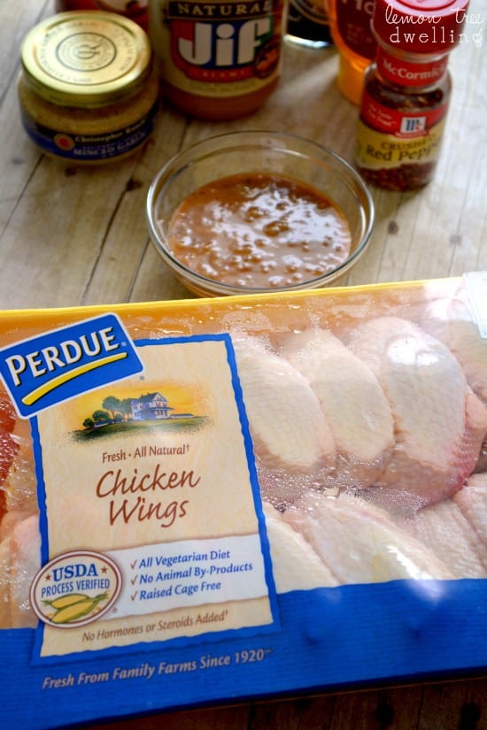 Spicy Peanut Butter & Honey Chicken Wings {Pick 'n Save Wing Madness