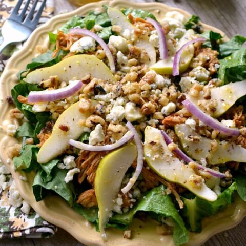 BBQ Chicken, Pear & Gorgonzola Salad