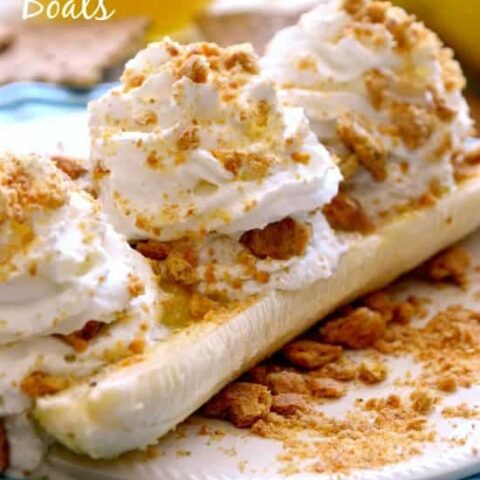 Skinny Banana Cream Pie Boats