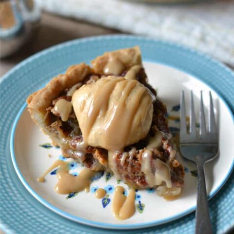 Salted Caramel Pumpkin Pecan Pie