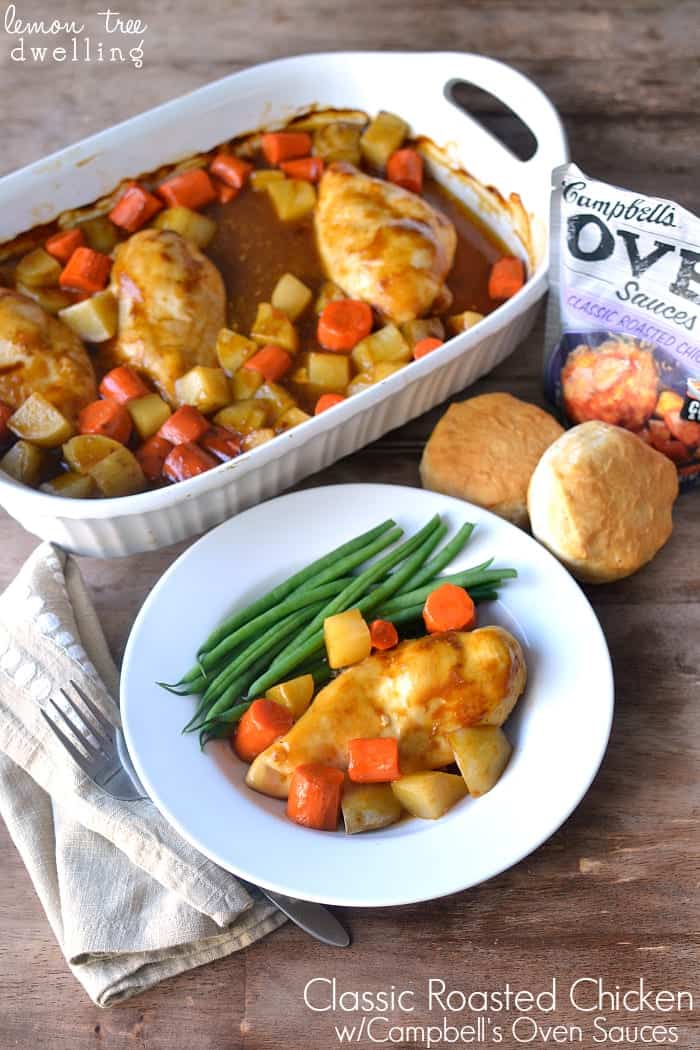 Classic Roasted Chicken with Campbell's Oven Sauces Classic Roasted Chicken with Campbell's Oven Sauces so simple to make and enjoy