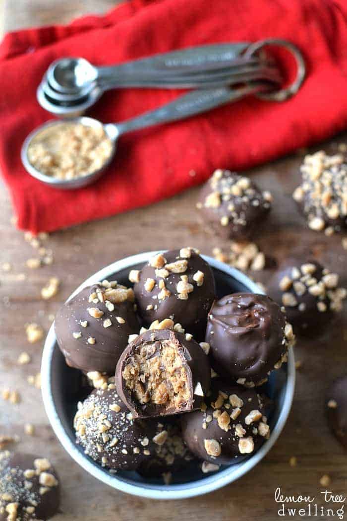 Crispy Peanut Butter Toffee Truffles Lemon Tree Dwelling