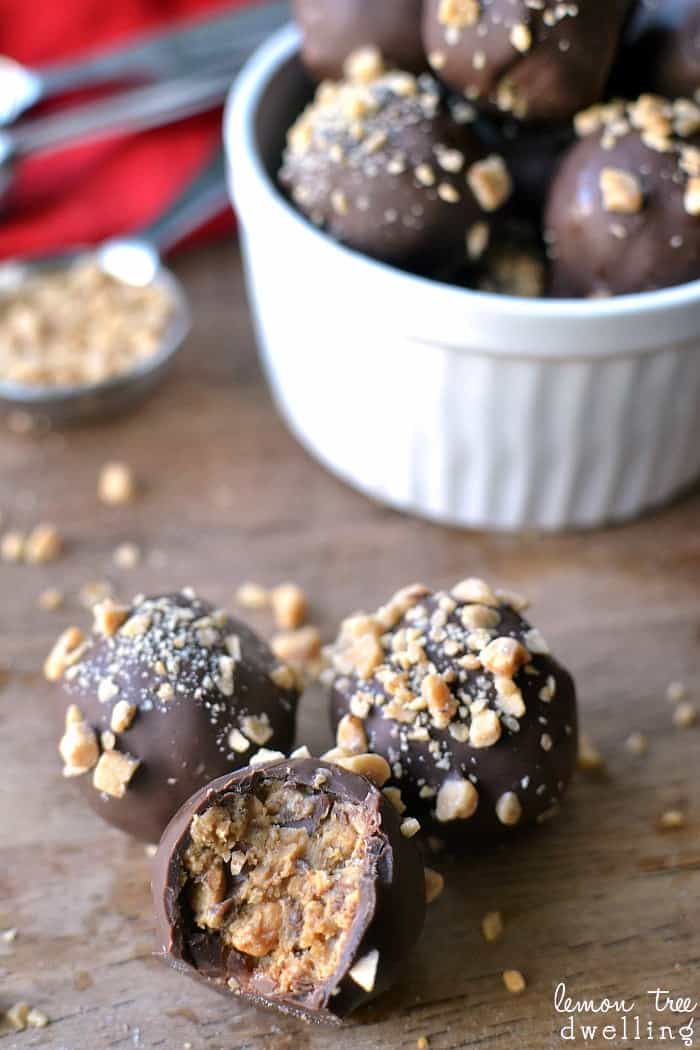 Crispy Peanut Butter Toffee Truffles Lemon Tree Dwelling