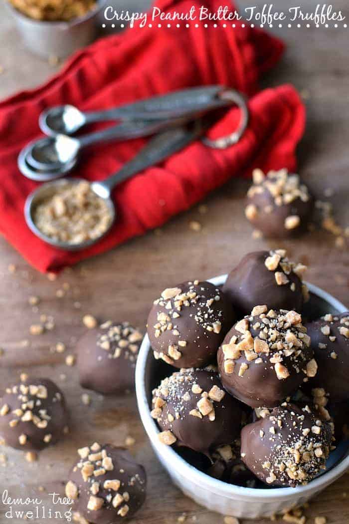 Crispy Peanut Butter Toffee Truffles 5