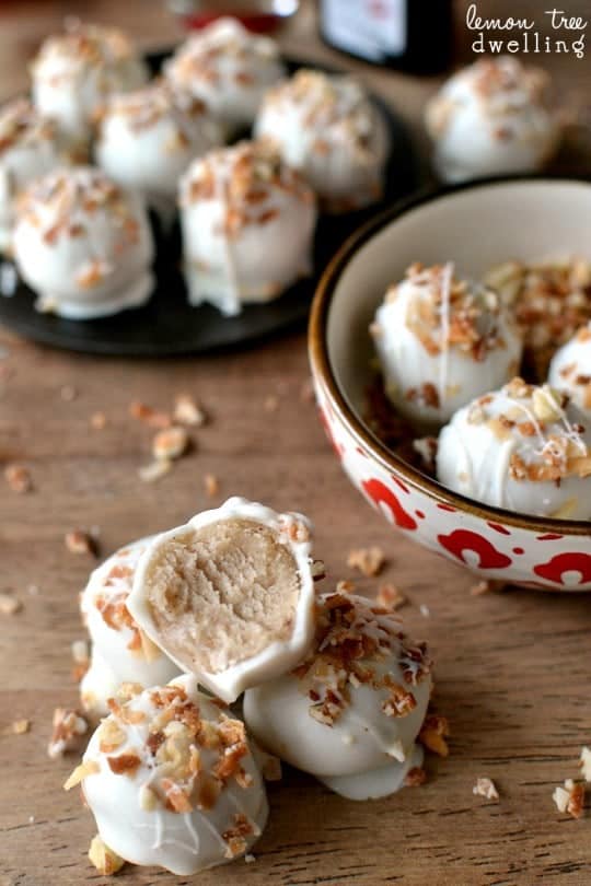 Eggnog Cookie Dough Truffles