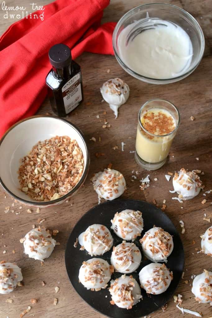 Eggnog Cookie Dough Truffles