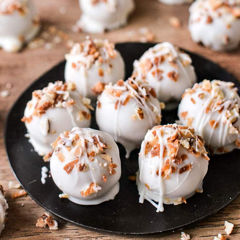 Eggnog Cookie Dough Truffles
