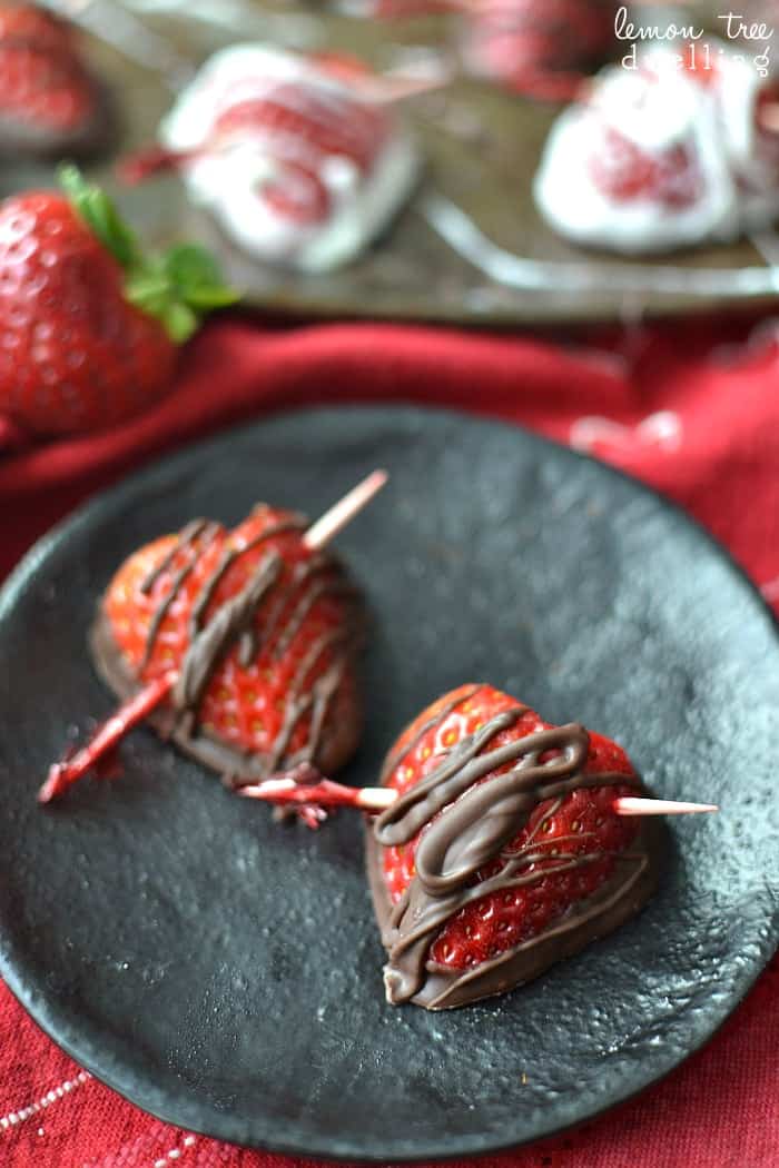 Chocolate Dipped Strawberry Hearts Lemon Tree Dwelling