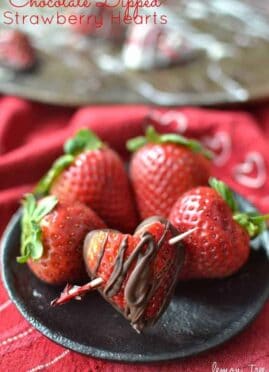 Chocolate Dipped Strawberry Hearts will tug at anyone's heartstrings!