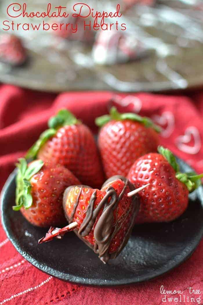 Chocolate Dipped Strawberry Hearts will tug at anyone's heartstrings!