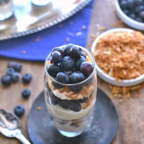 Blueberry Coconut Cheesecake Parfaits