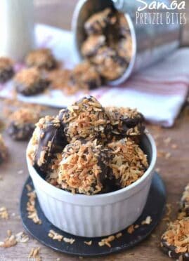 Samoa Pretzel Bites are a delicious easy treat that everyone will love.