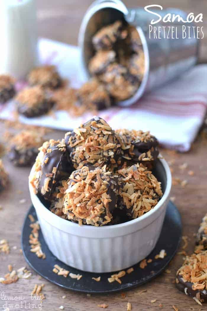 Samoa Pretzel Bites are a delicious easy treat that everyone will love.