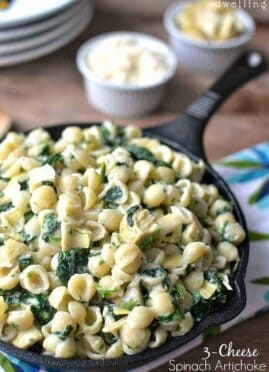 3-Cheese Spinach Artichoke Mac & Cheese