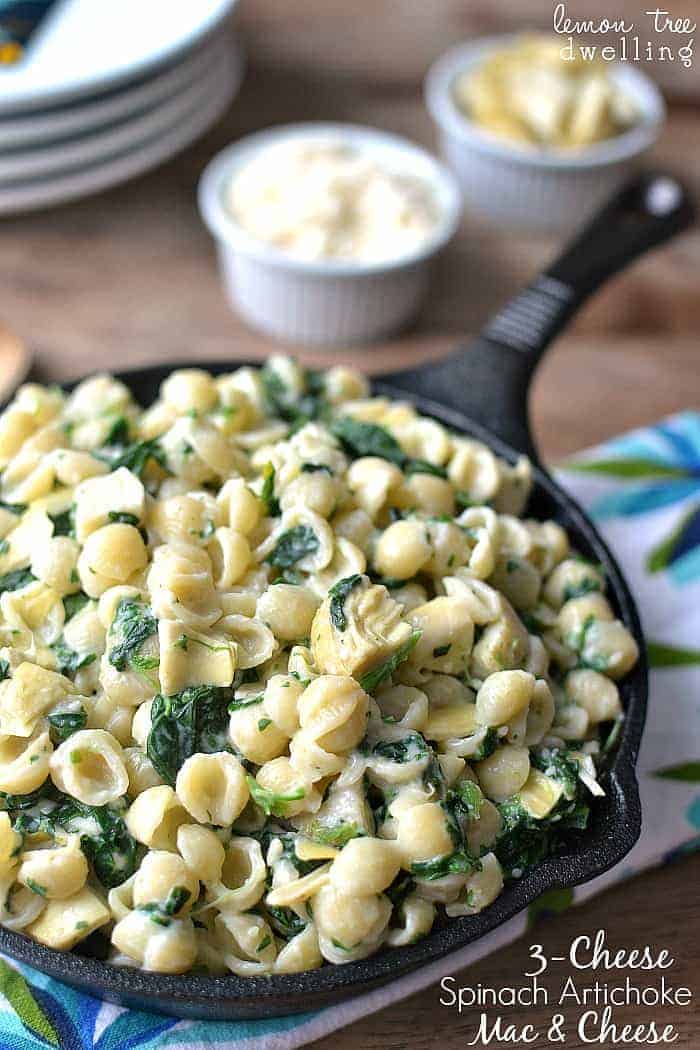 3-Cheese Spinach Artichoke Mac & Cheese