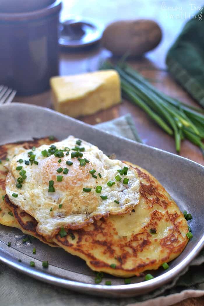 Cheesy Irish Potato Pancakes