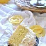 Lemon-Coconut Golden Angel Food Cake is a light and airy dessert topped with lemony whipped cream, toasted coconut, and candied lemon slices. A delicious cake
