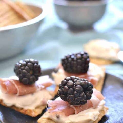 Prosciutto Blackberry Bites