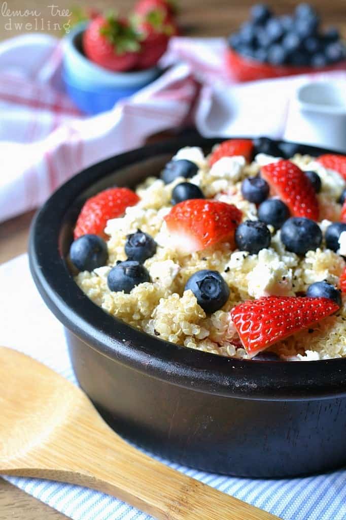 Red, White & Blue Berry Quinoa Salad Lemon Tree Dwelling