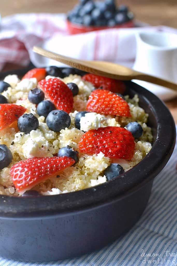 Red, White & Blue Berry Quinoa Salad Lemon Tree Dwelling