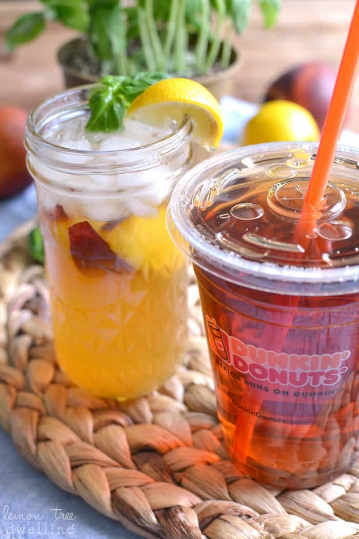 Basil-Peach Iced Tea Lemonade | Lemon Tree Dwelling