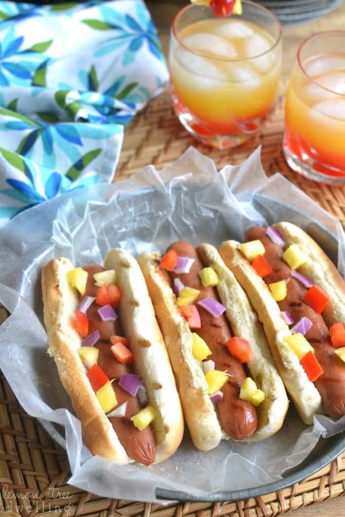 Hawaiian Grilled Hot Dogs & Mai Tai Mocktails Lemon Tree Dwelling