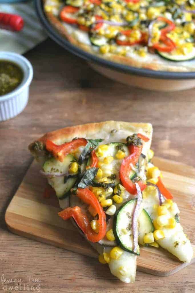 Garden Vegetable Pesto Pizza Lemon Tree Dwelling