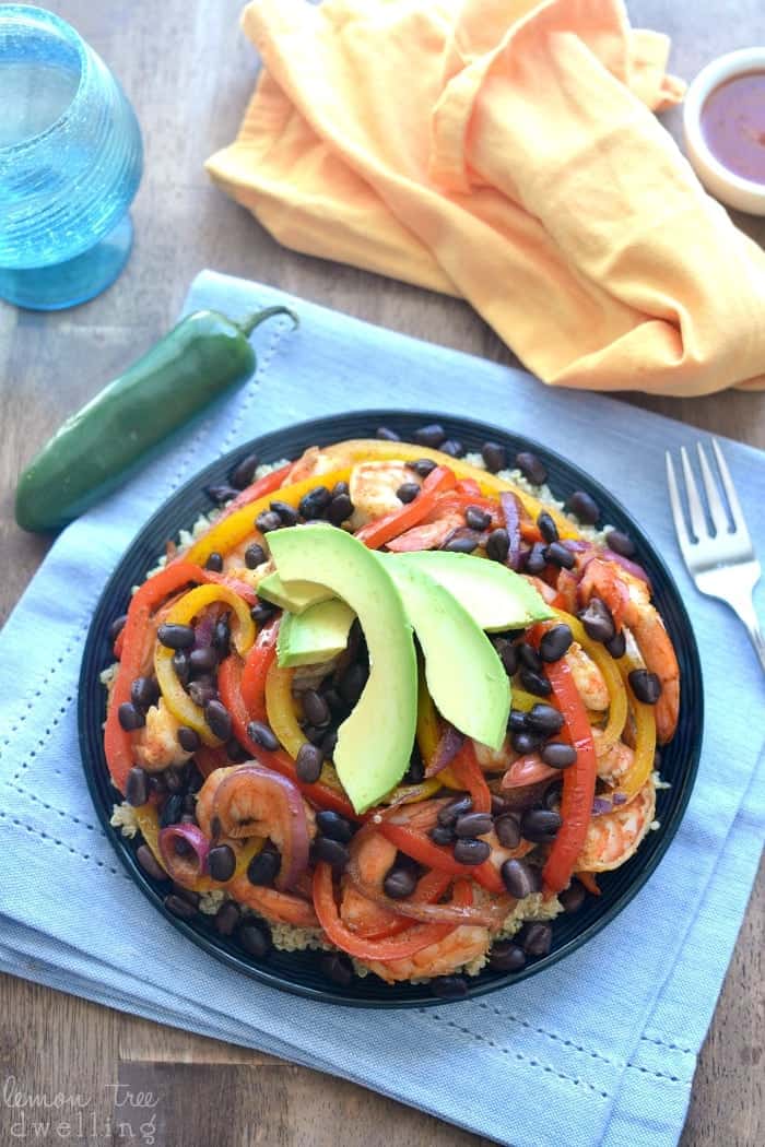 Shrimp Fajita Quinoa Bowls Lemon Tree Dwelling