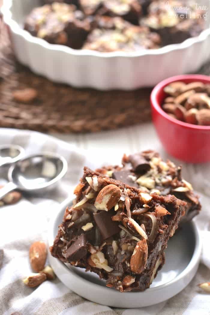 Almond Joy Brownies ChocolateforJoan Lemon Tree Dwelling