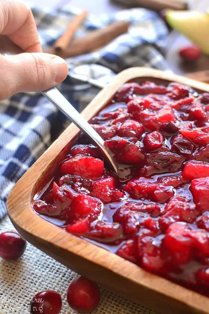 Spiced Cranberry Pear Sauce Lemon Tree Dwelling